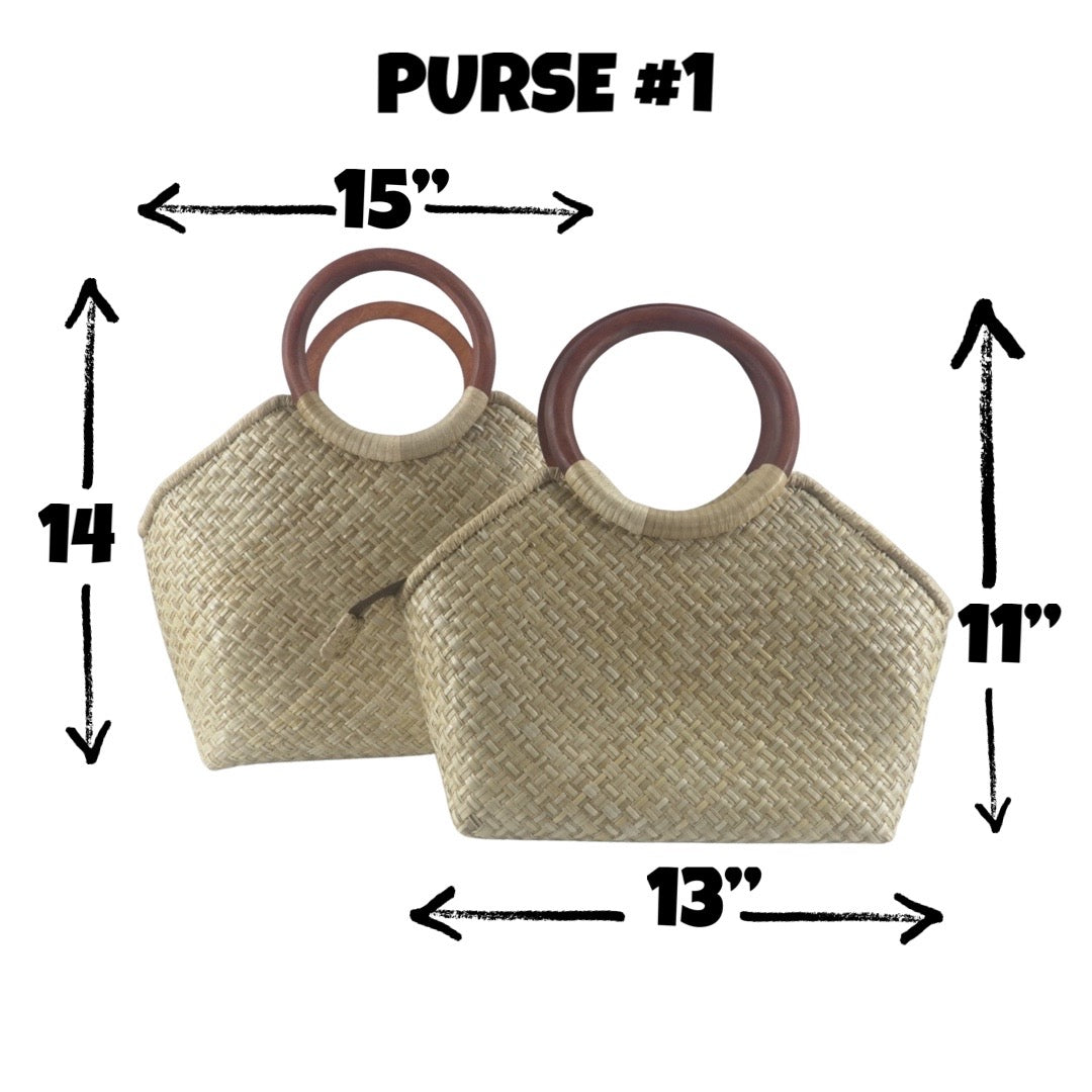 Lauhala purses