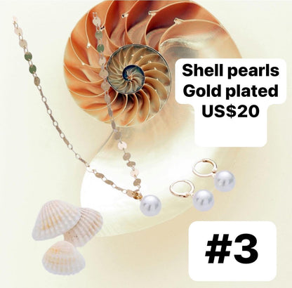 Barrel Shell pearl sets