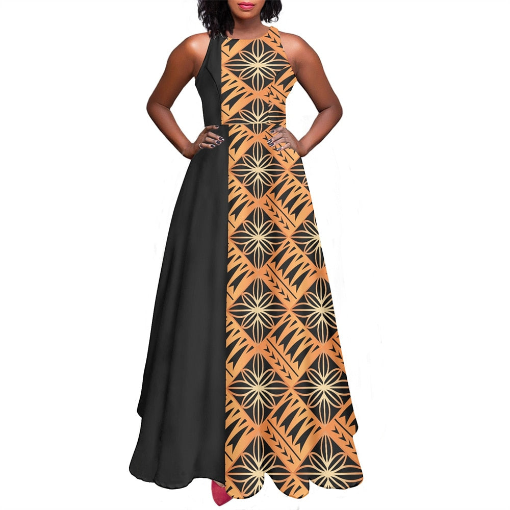 Nonelastic Polynesian Tribal Dress