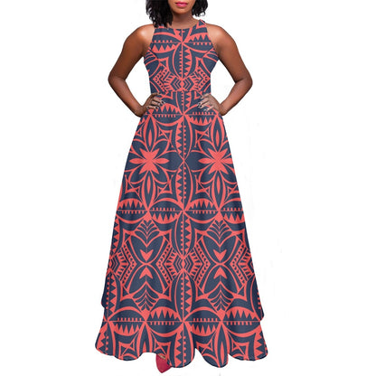 Nonelastic Polynesian Tribal Dress