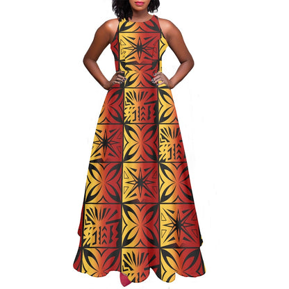 Nonelastic Polynesian Tribal Dress