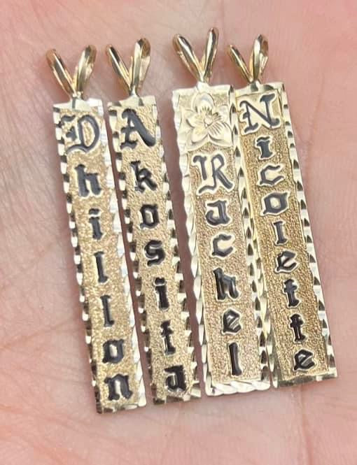 14K GOLD PENDANTS WITH NAMES