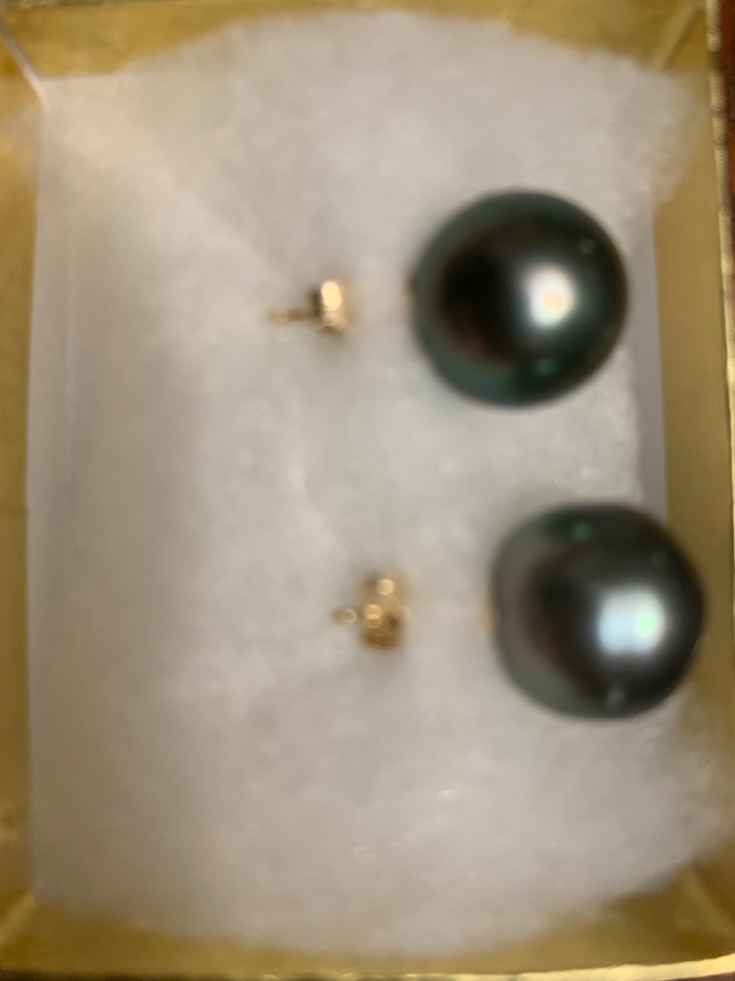 Tahitian pearl stud earrings