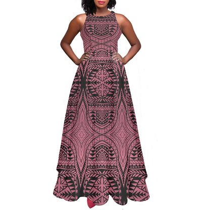 Nonelastic Polynesian Tribal Dress