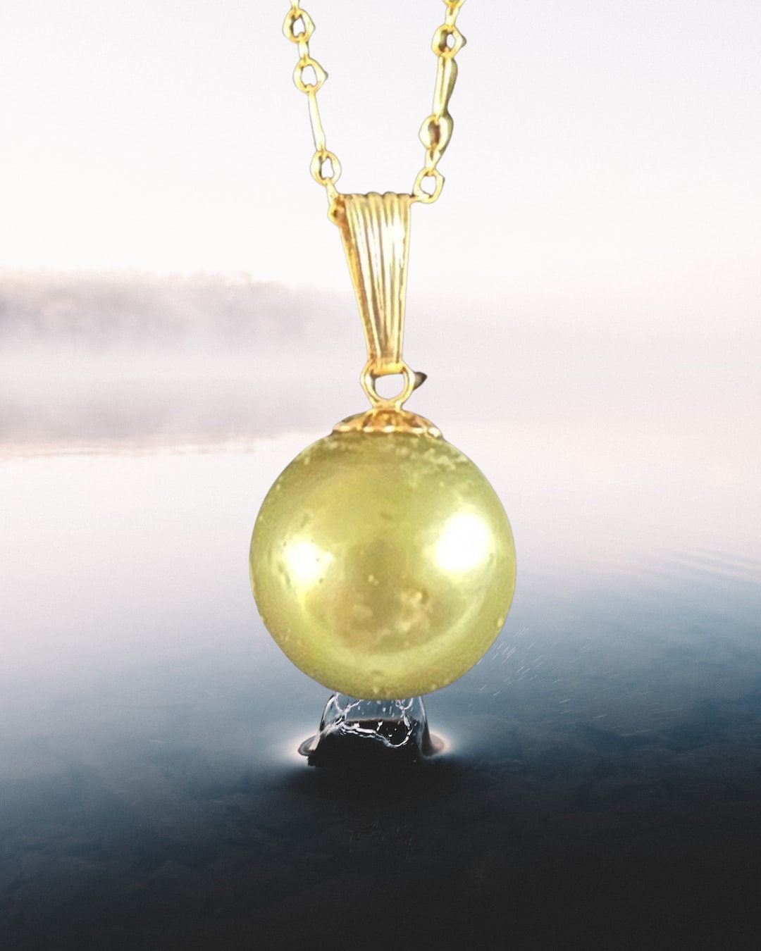 Tahitian Pistachio Pearl Pendant