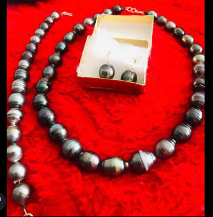 Adult Full Tahitian Black Pearl Set