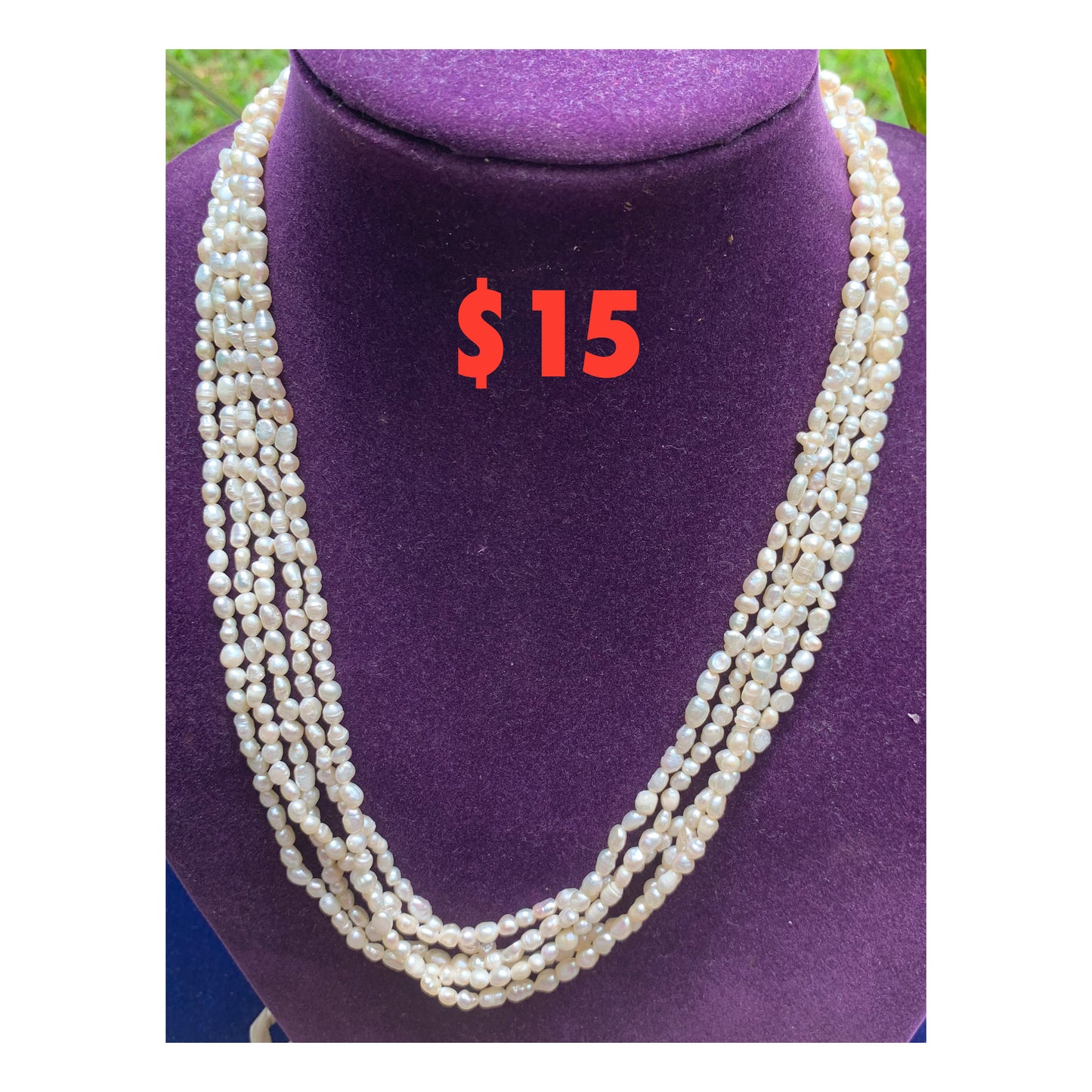 5 strands mongo lei shells necklace