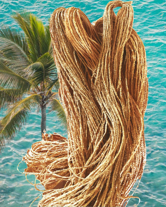 Natural coconut fibers braided