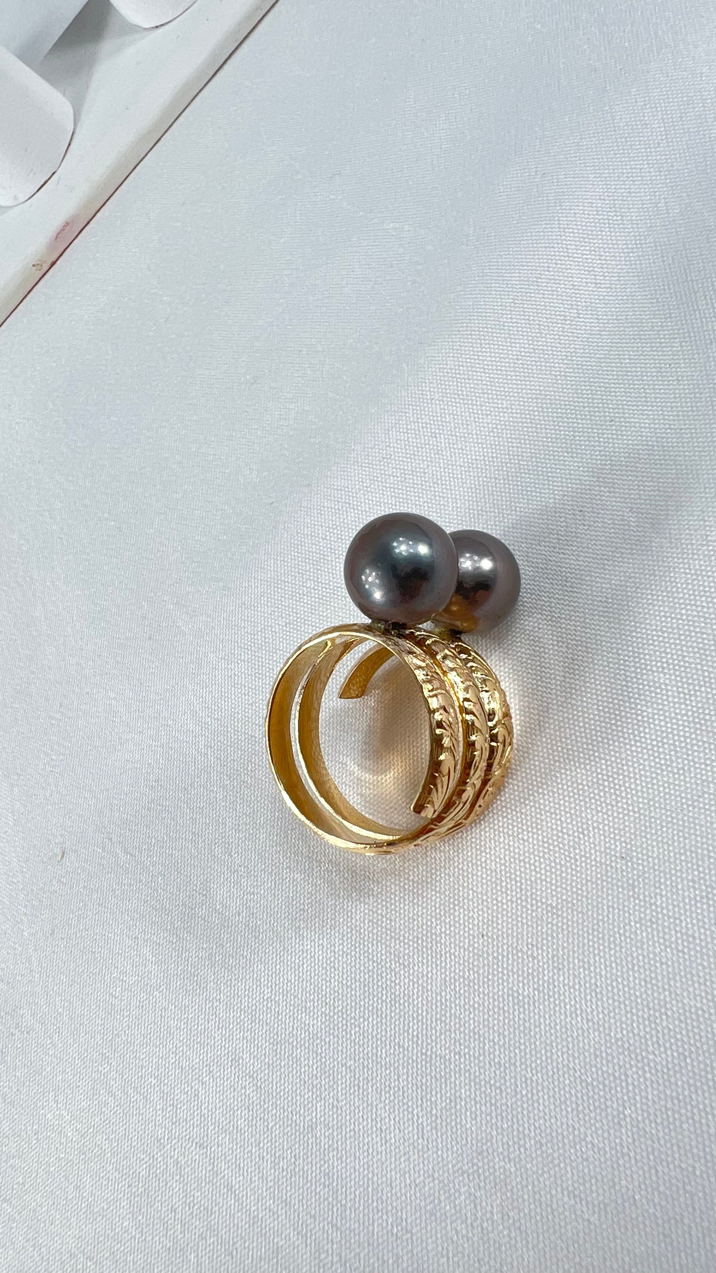 11mm Tahitian pearl ring