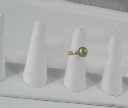 RARE PISTACHIO pearl ring