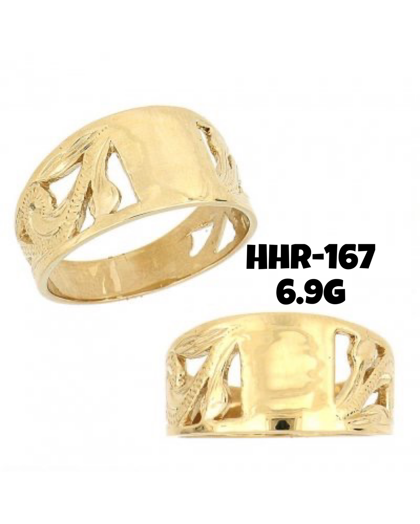 HHR (14K) HAWAIIAN RING #3    (HHR-163, HHR-167, HHR-169, HHR-177, HHR-178)