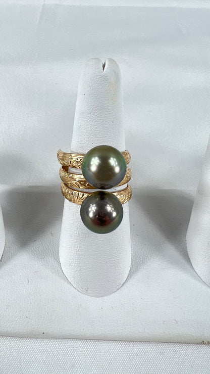 11mm Tahitian pearl ring