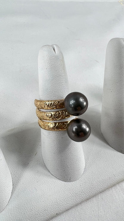 11mm Tahitian pearl ring