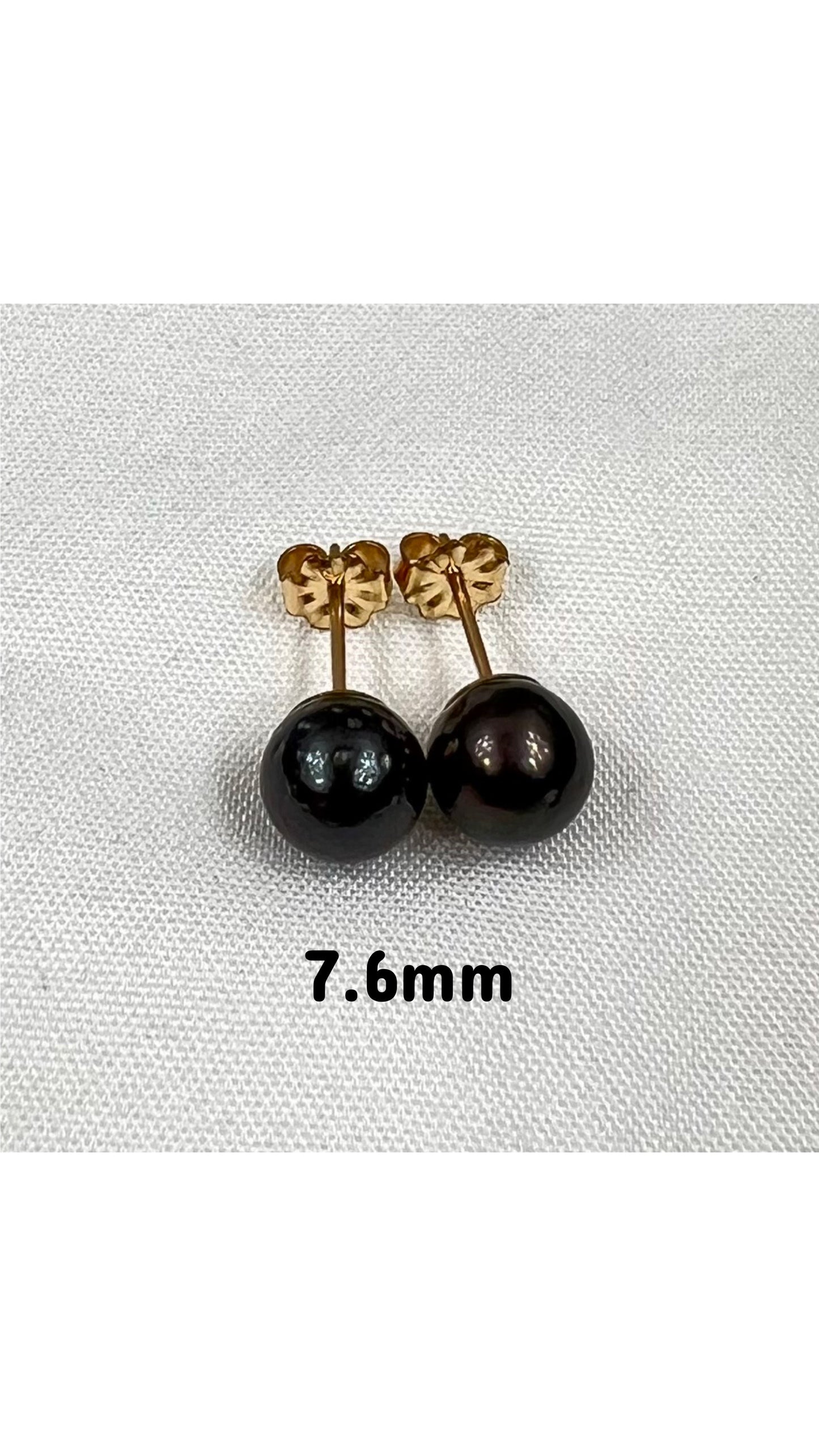 Tahitian pearl stud earrings