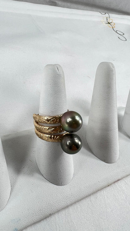 11mm Tahitian pearl ring