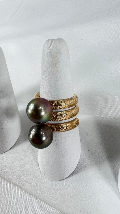 11mm Tahitian pearl ring