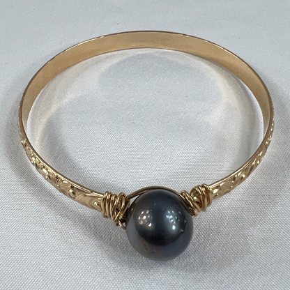 14mm Tahitian pearl bangles