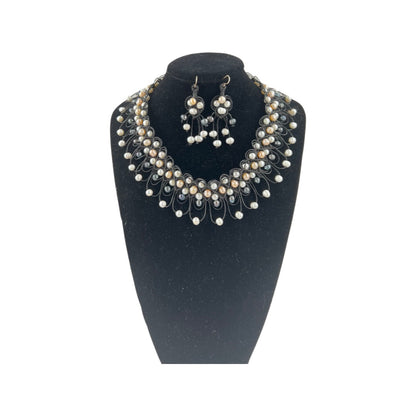 Fresh water pearls hand woven necklaces