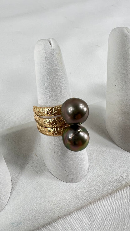 11mm Tahitian pearl ring