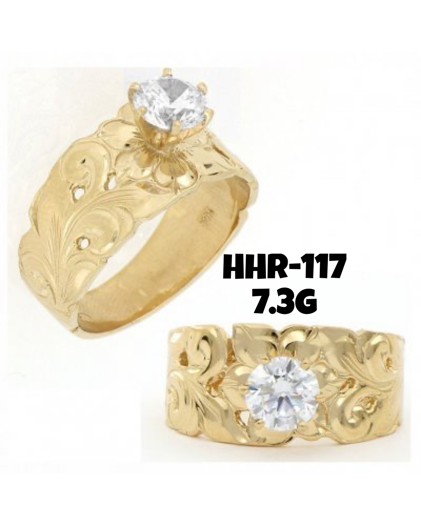 HHR (14K)HAWAIIAN RING #1 (HHR-107, HHR-108, HHR-117, HHR-122, HHR-123)