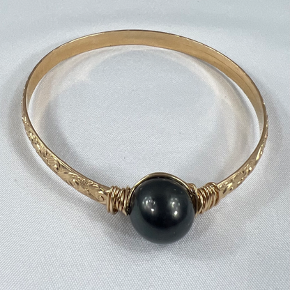 14mm Tahitian pearl bangles