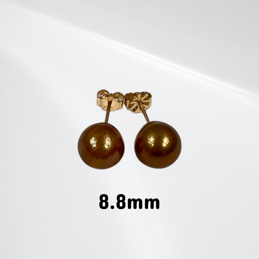 Tahitian pearl stud earrings