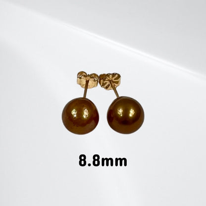 Tahitian pearl stud earrings