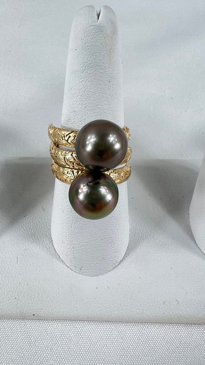 11mm Tahitian pearl ring