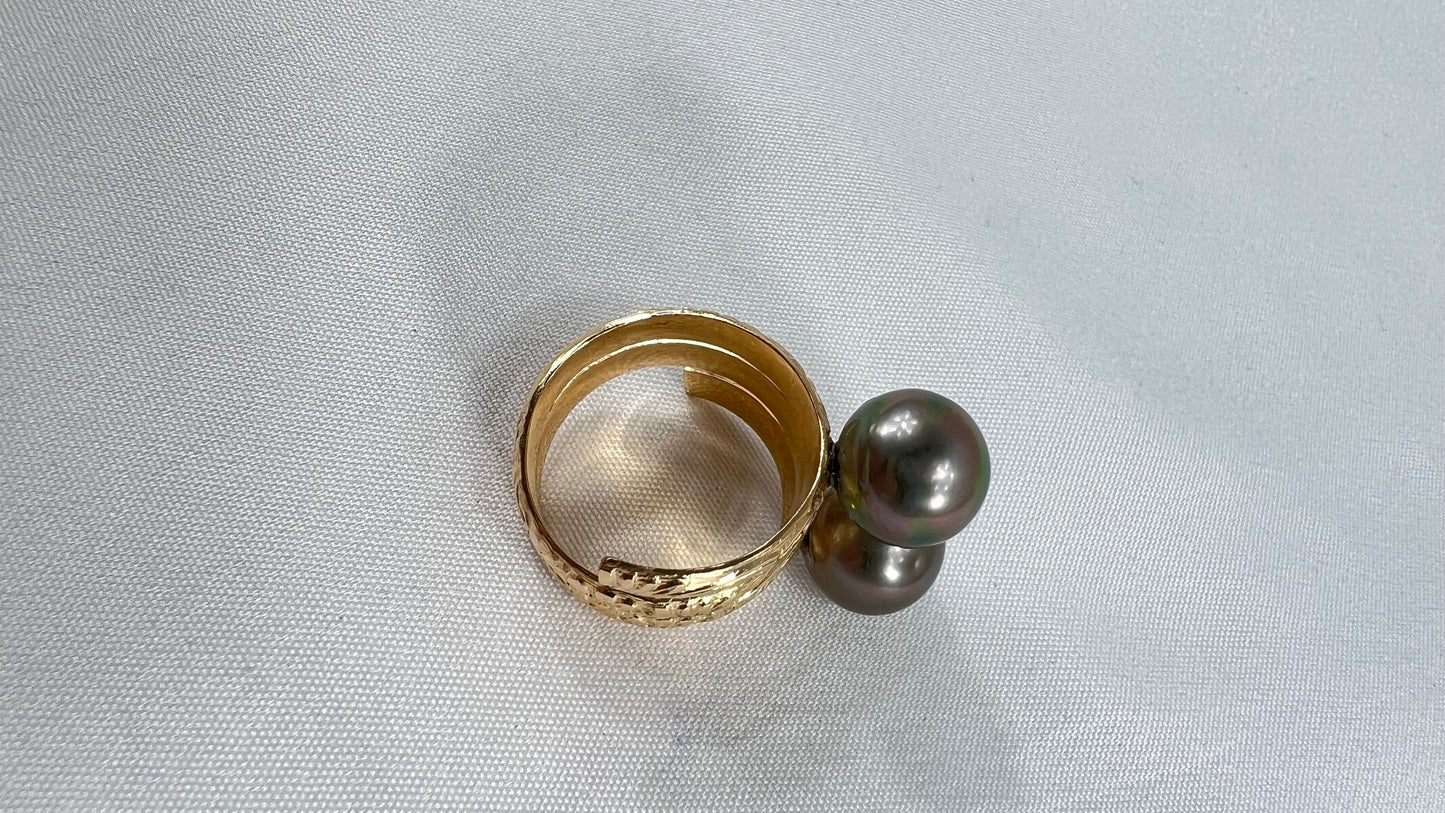 11mm Tahitian pearl ring